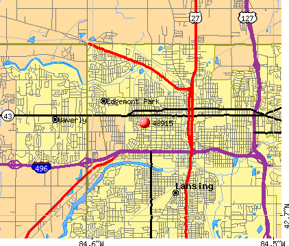 East Lansing Zip Code Map - Map