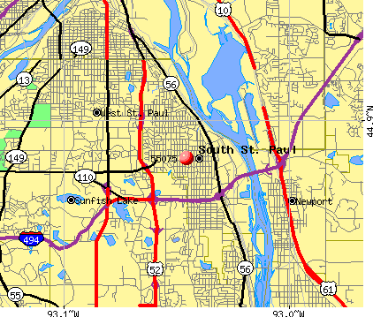 South St. Paul Minnesota Street Map 2761492