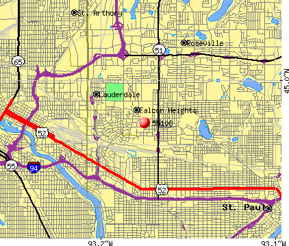 St. Paul ZIP Code Map, Minnesota