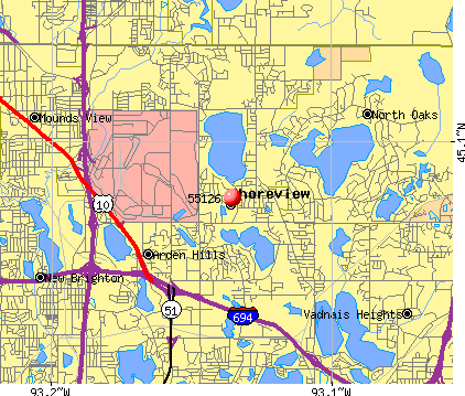 55126 Zip Code (Shoreview, Minnesota) Profile - homes, apartments ...