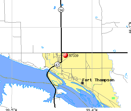 57339 Zip Code (Fort Thompson, South Dakota) Profile - homes ...