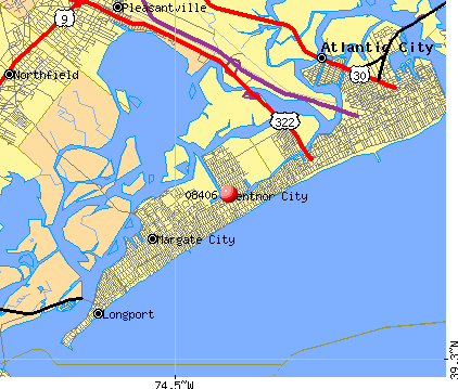 Map Of Ventnor Nj 08406 Zip Code (Ventnor City, New Jersey) Profile - Homes, Apartments,  Schools, Population, Income, Averages, Housing, Demographics, Location,  Statistics, Sex Offenders, Residents And Real Estate Info