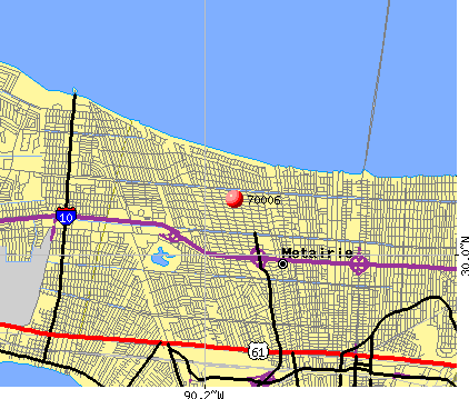 Zip Code Map Of Metairie La - United States Map