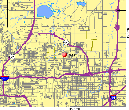 Tulsa County Zip Code Map - Map