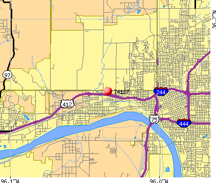 Tulsa County Zip Code Map - Map