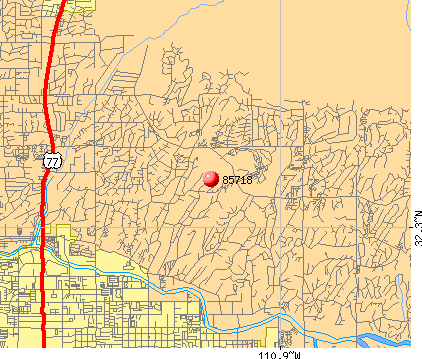 Zip Code Map Tucson