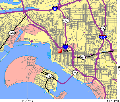 92103 Zip Code Map   Zma29416 