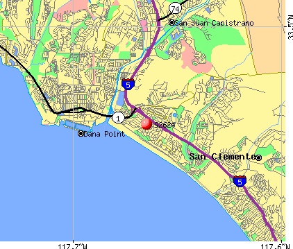 Dana Point Zip Code Map - United States Map