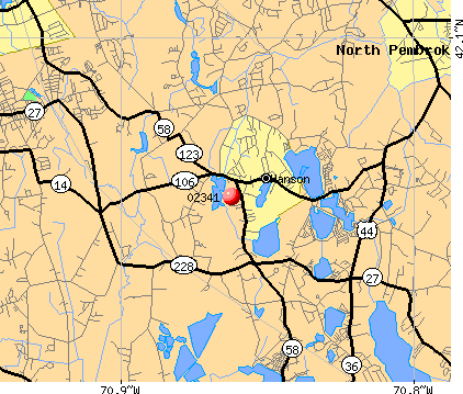 Hanson, Massachusetts (MA 02341) profile: population, maps, real