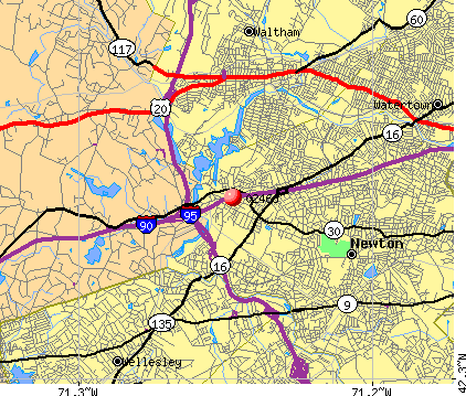 Newton Ma Zip Code Map - Map