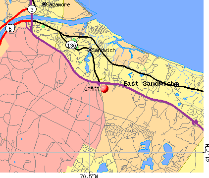 Sandwich Ma Zip Code Map - United States Map