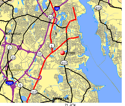 Warwick Ri Zip Code Map - United States Map