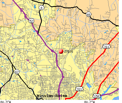 27105 Zip Code (Winston-Salem, North Carolina) Profile - homes ...