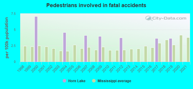 Pedestrians involved in fatal accidents