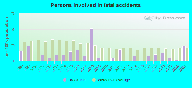 Persons involved in fatal accidents