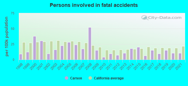 Persons involved in fatal accidents