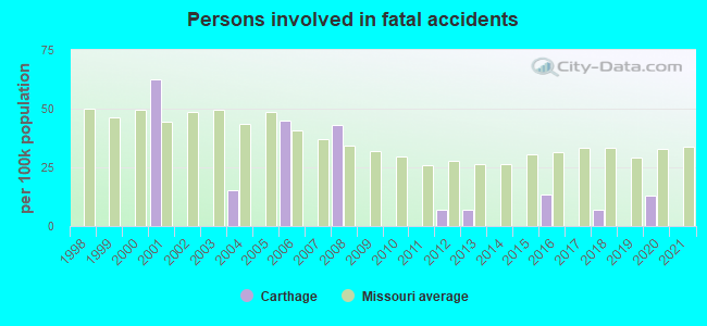 Persons involved in fatal accidents