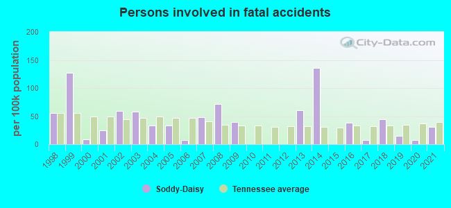 Persons involved in fatal accidents