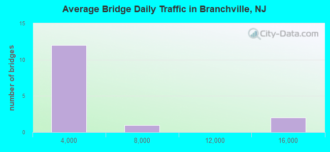 Average Bridge Daily Traffic in Branchville, NJ