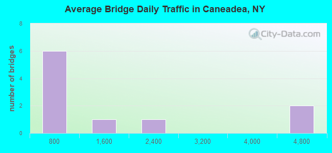 Average Bridge Daily Traffic in Caneadea, NY