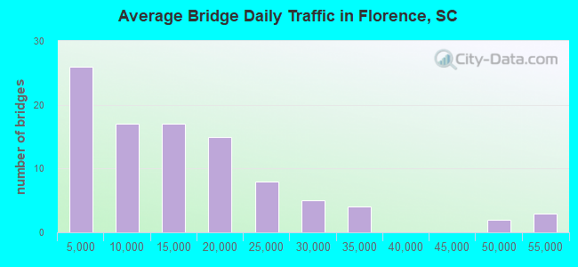 Average Bridge Daily Traffic in Florence, SC