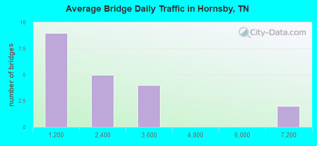 Average Bridge Daily Traffic in Hornsby, TN