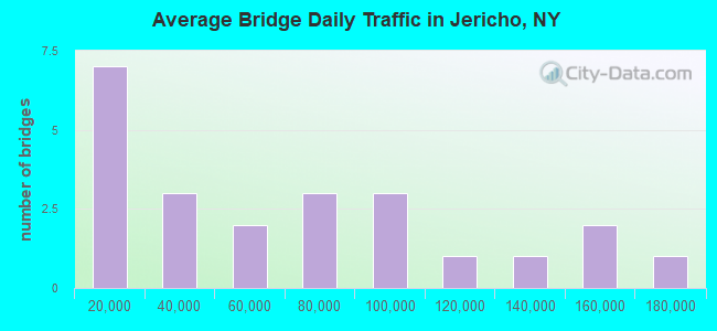 Average Bridge Daily Traffic in Jericho, NY