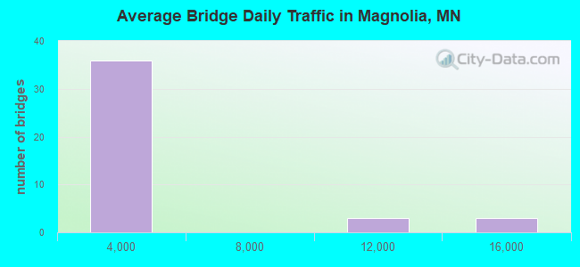 Average Bridge Daily Traffic in Magnolia, MN
