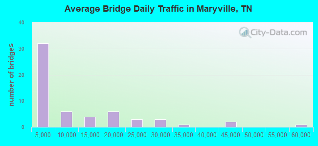 Average Bridge Daily Traffic in Maryville, TN