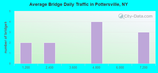 Average Bridge Daily Traffic in Pottersville, NY