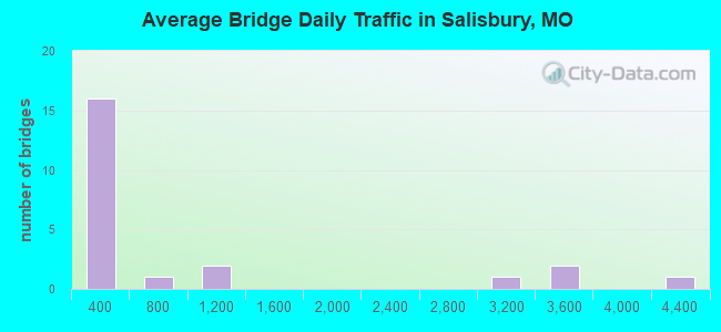 Average Bridge Daily Traffic in Salisbury, MO