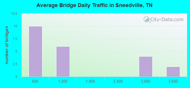 Average Bridge Daily Traffic in Sneedville, TN