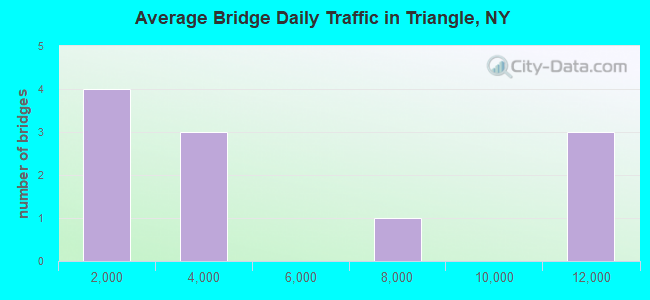 Average Bridge Daily Traffic in Triangle, NY