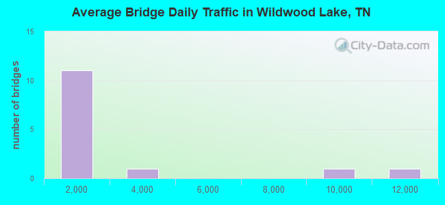 Average Bridge Daily Traffic in Wildwood Lake, TN