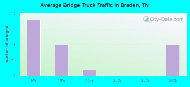 Average Bridge Truck Traffic in Braden, TN