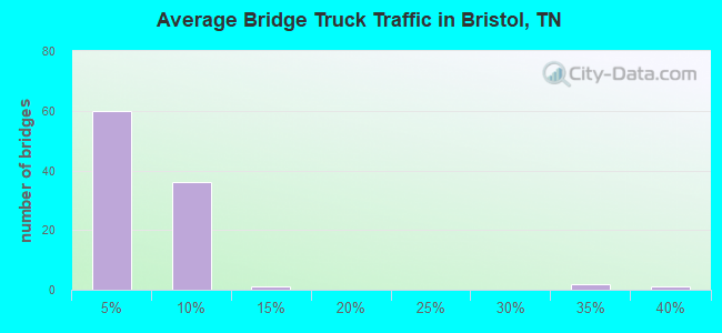 Average Bridge Truck Traffic in Bristol, TN