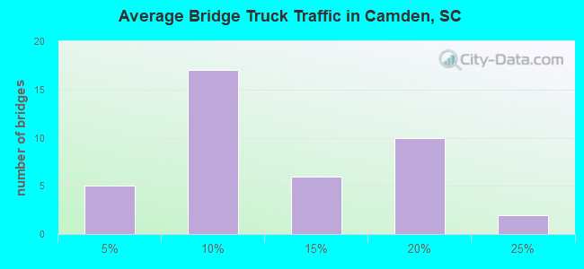 Average Bridge Truck Traffic in Camden, SC