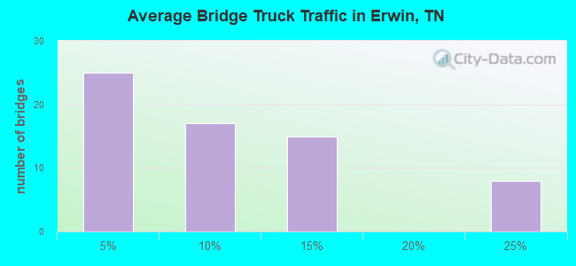 Average Bridge Truck Traffic in Erwin, TN