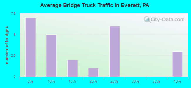 Average Bridge Truck Traffic in Everett, PA