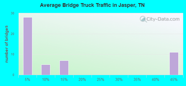 Average Bridge Truck Traffic in Jasper, TN