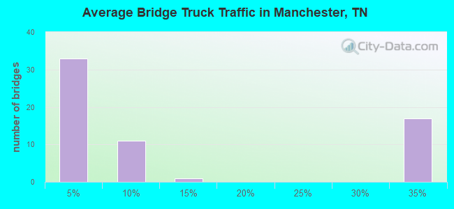 Average Bridge Truck Traffic in Manchester, TN