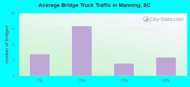 Average Bridge Truck Traffic in Manning, SC