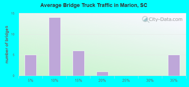 Average Bridge Truck Traffic in Marion, SC