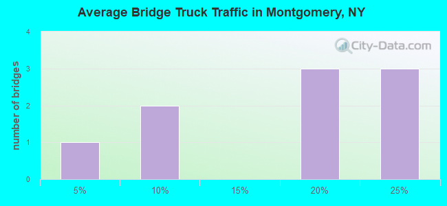 Average Bridge Truck Traffic in Montgomery, NY