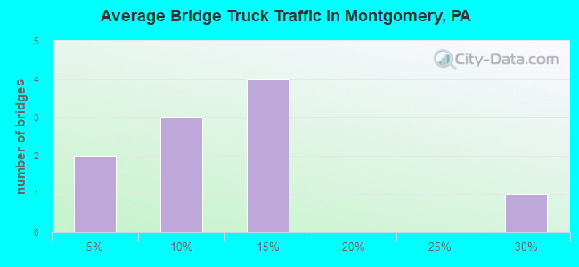 Average Bridge Truck Traffic in Montgomery, PA