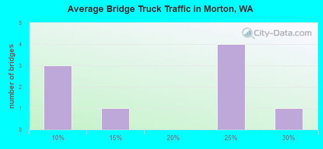 Average Bridge Truck Traffic in Morton, WA
