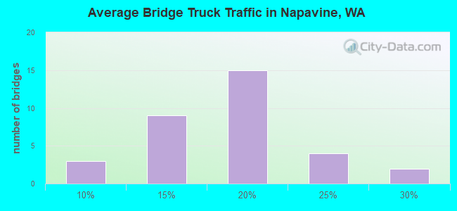 Average Bridge Truck Traffic in Napavine, WA
