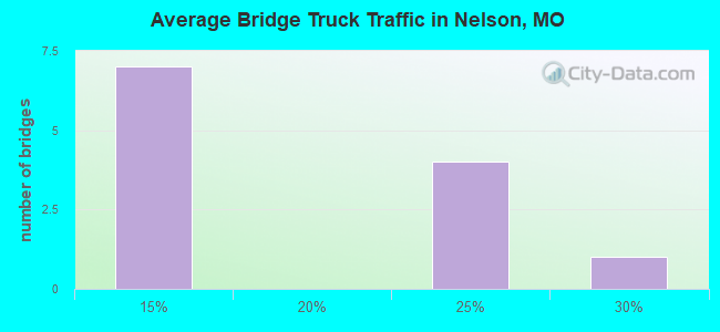 Average Bridge Truck Traffic in Nelson, MO