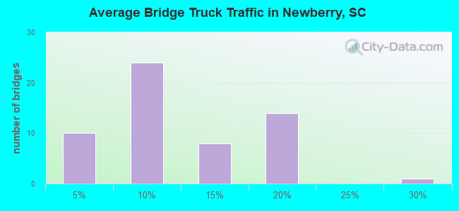 Average Bridge Truck Traffic in Newberry, SC