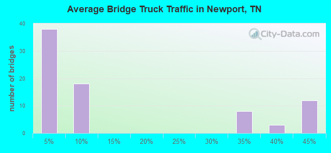 Average Bridge Truck Traffic in Newport, TN